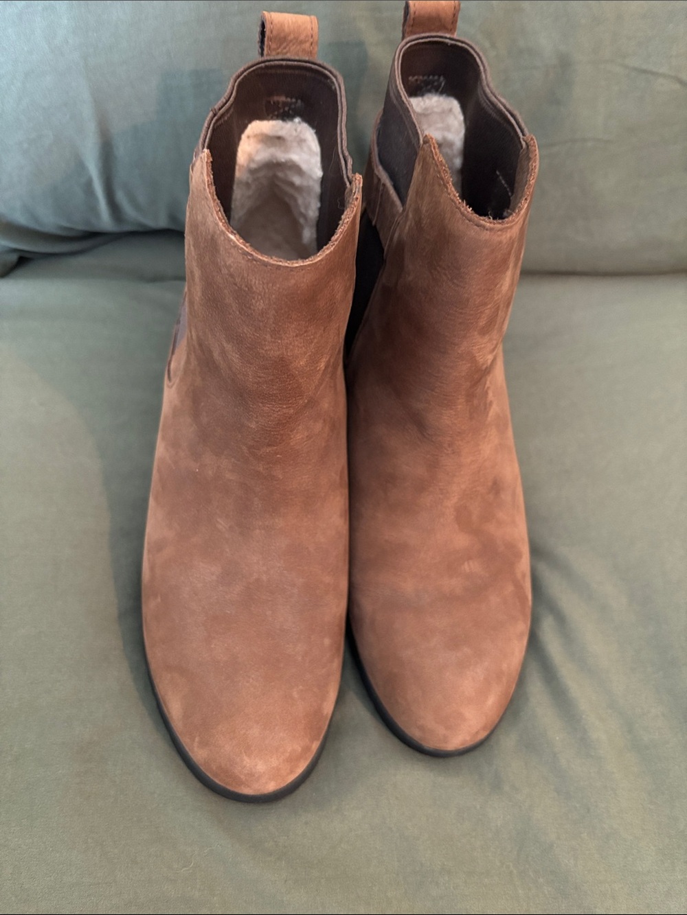 UGG Chestnut Suede Wedge Ankle Boots - Picture 3 of 4